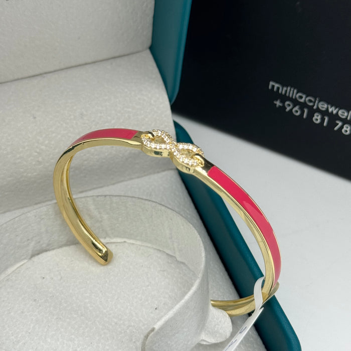 Red Stainless Steel Gold Serpent
