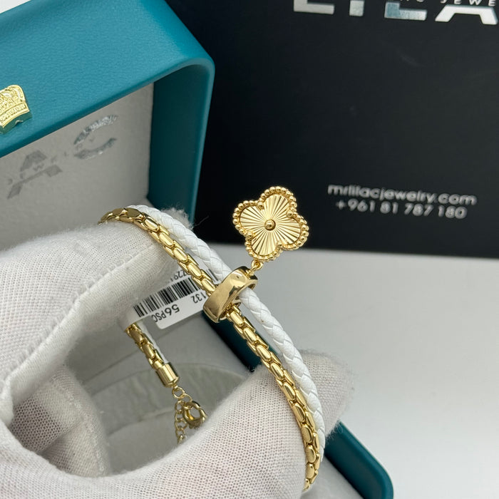 White Leather Bracelet
