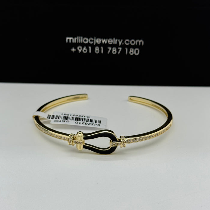 Gold & Black Stress Bangle