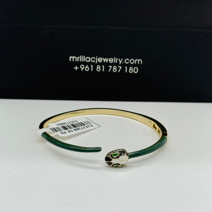 Green Serpent Snake Bangle