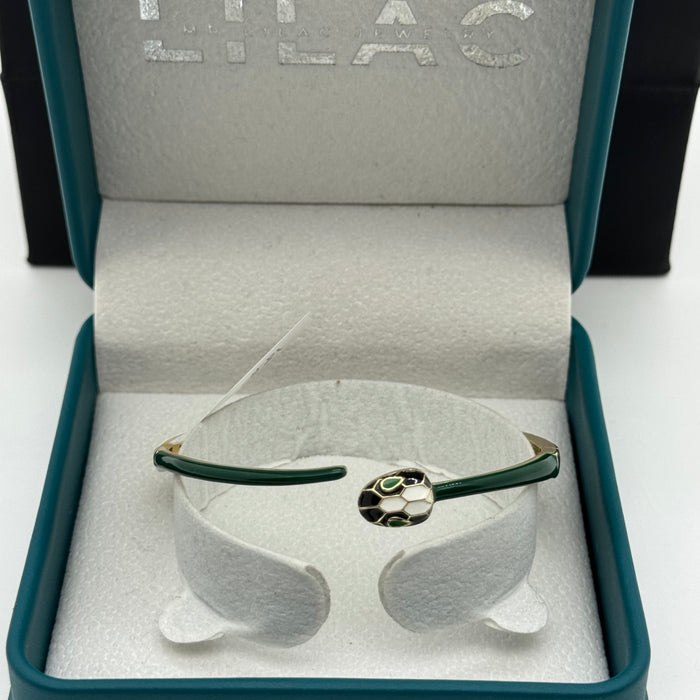 Green Serpent Snake Bangle