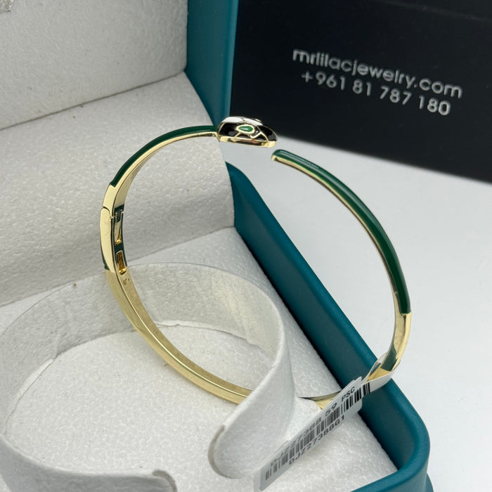 Green Serpent Snake Bangle
