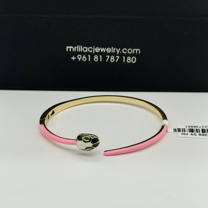 Pink Serpent Snake Bangle