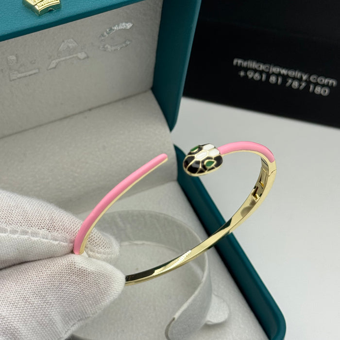 Pink Serpent Snake Bangle