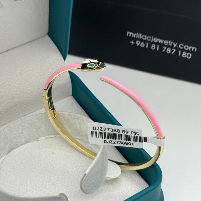 Pink Serpent Snake Bangle