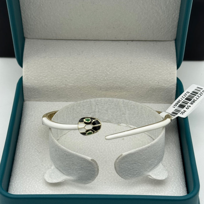 White Serpent Snake Bangle
