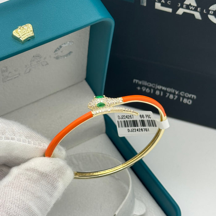 Orange Snake Wrap Bangle