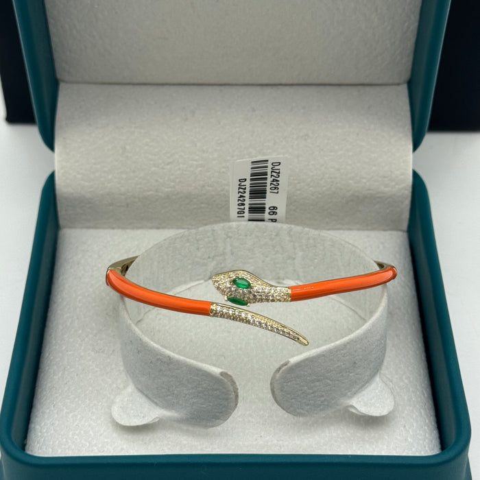 Orange Snake Wrap Bangle
