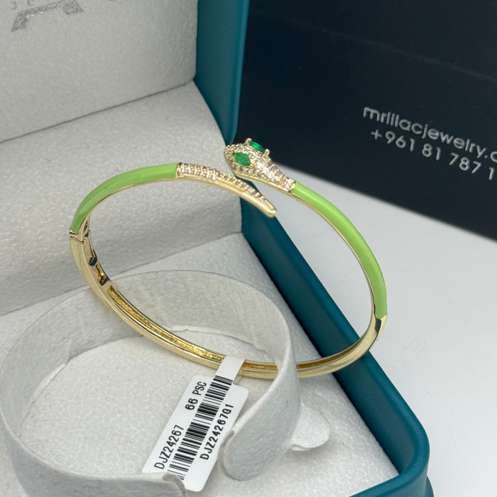 Green Snake Wrap Bangle