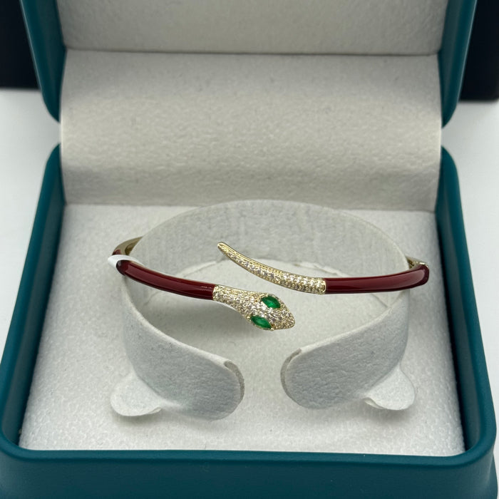 Bordeau Snake Wrap Bangle