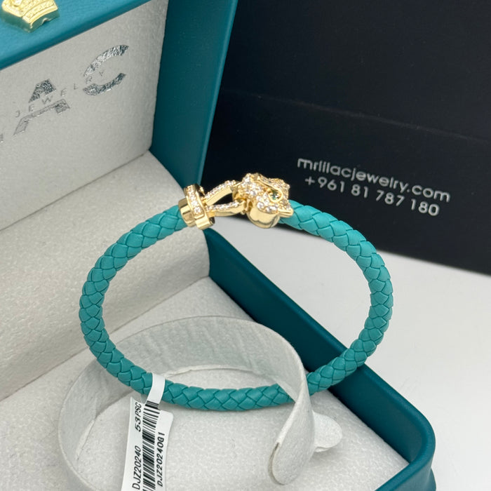 Premium Blue Leather-Gold Serpent