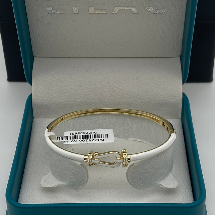 White & Gold Wrap Bangle