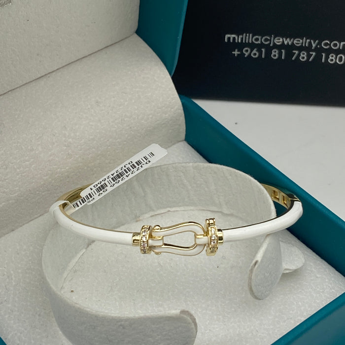 White & Gold Wrap Bangle