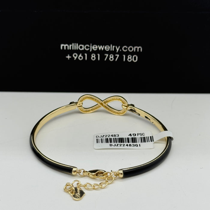 Black Gold Lock Bangle