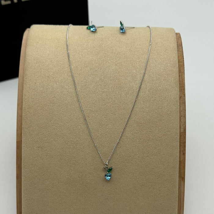 Necklace matching Earring Set By Swarovski Crystals