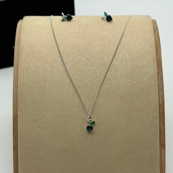 Necklace matching Earring Set By Swarovski Crystals