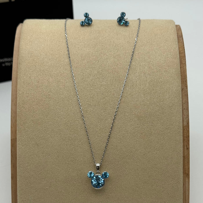 Necklace Matching Earring Set By Swarovski Crystals