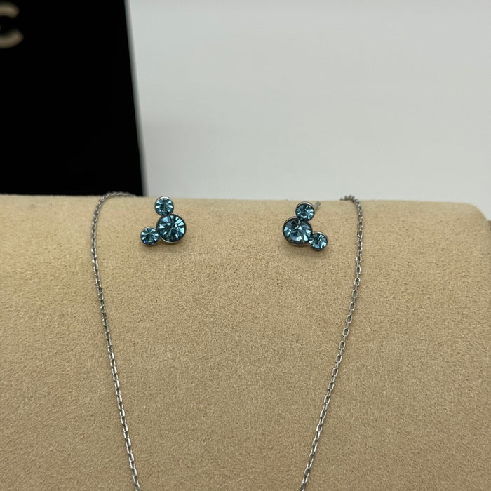 Necklace Matching Earring Set By Swarovski Crystals