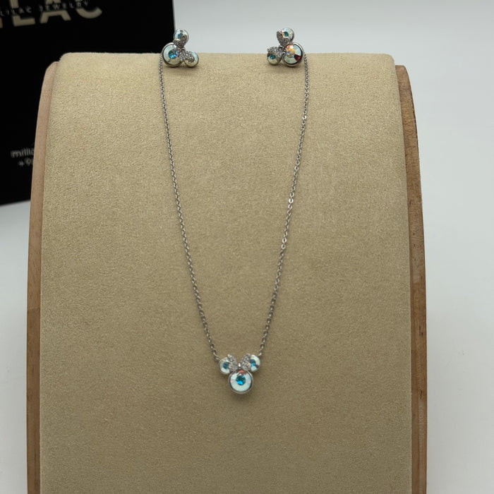 Necklace Matching Earring Set By Swarovski Crystals