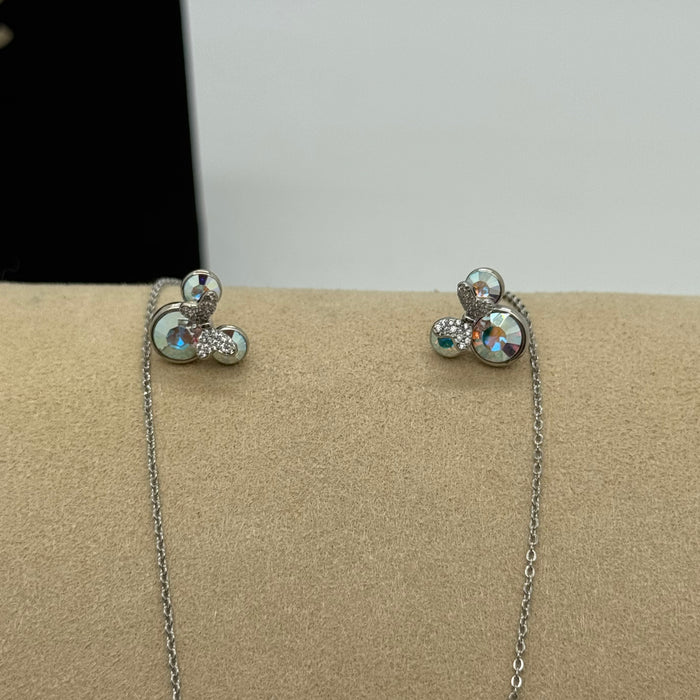 Necklace Matching Earring Set By Swarovski Crystals