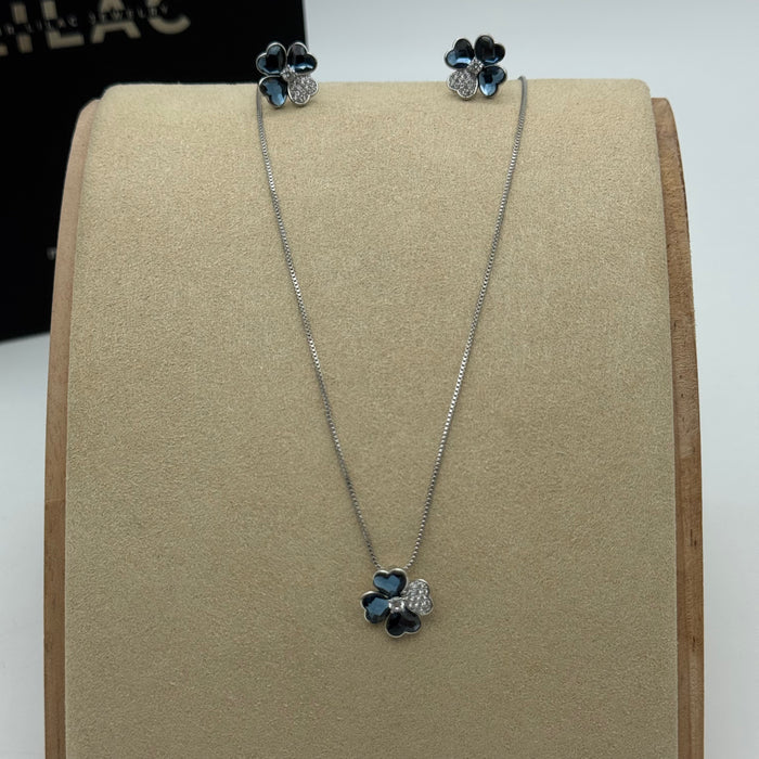 Necklace Matching Earring Set By Swarovski Crystals
