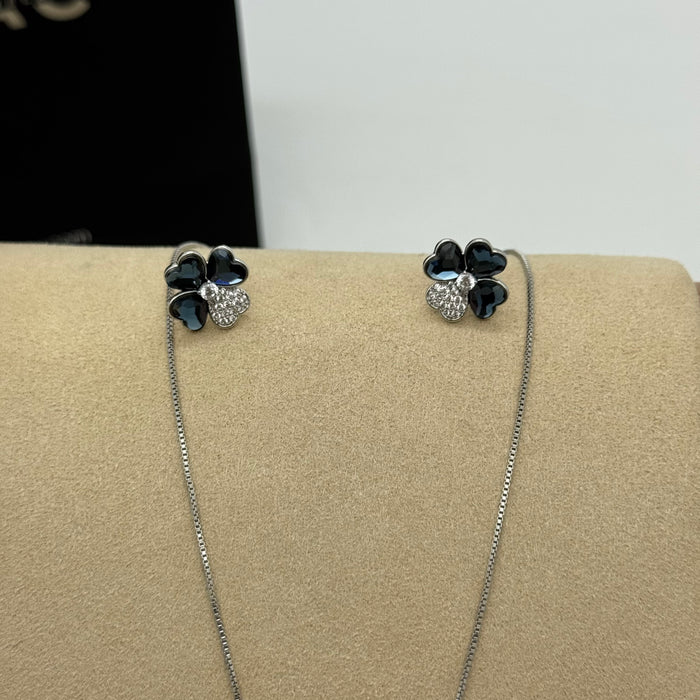 Necklace Matching Earring Set By Swarovski Crystals
