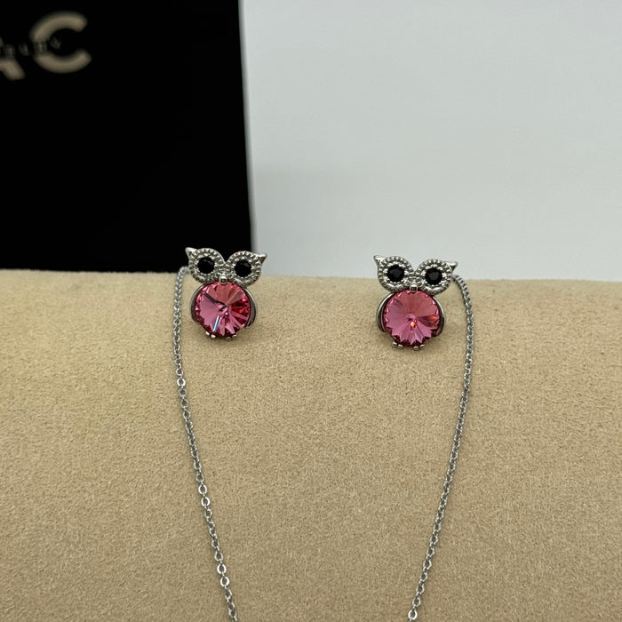 Necklace Matching Earring Set By Swarovski Crystals