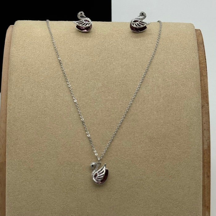 Necklace Matching Earring Set By Swarovski Crystals