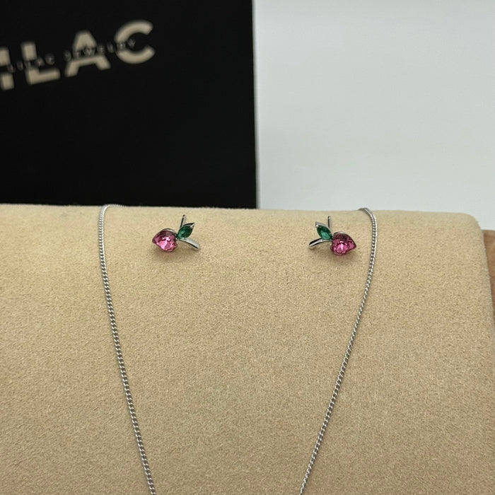 Necklace Matching Earring Set By Swarovski Crystals