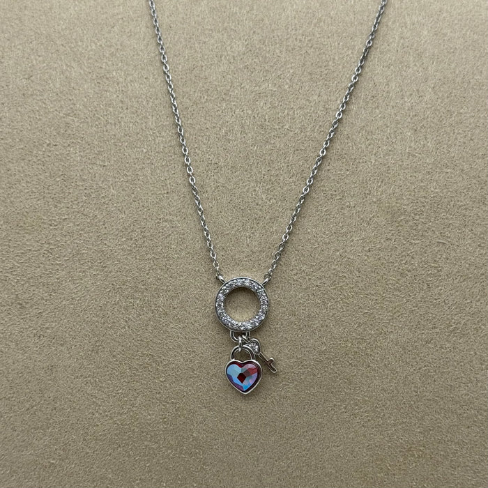 Necklace Matching Earring Set By Swarovski Crystals