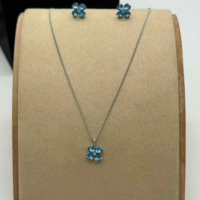 Necklace Matching Earring Set By Swarovski Crystals