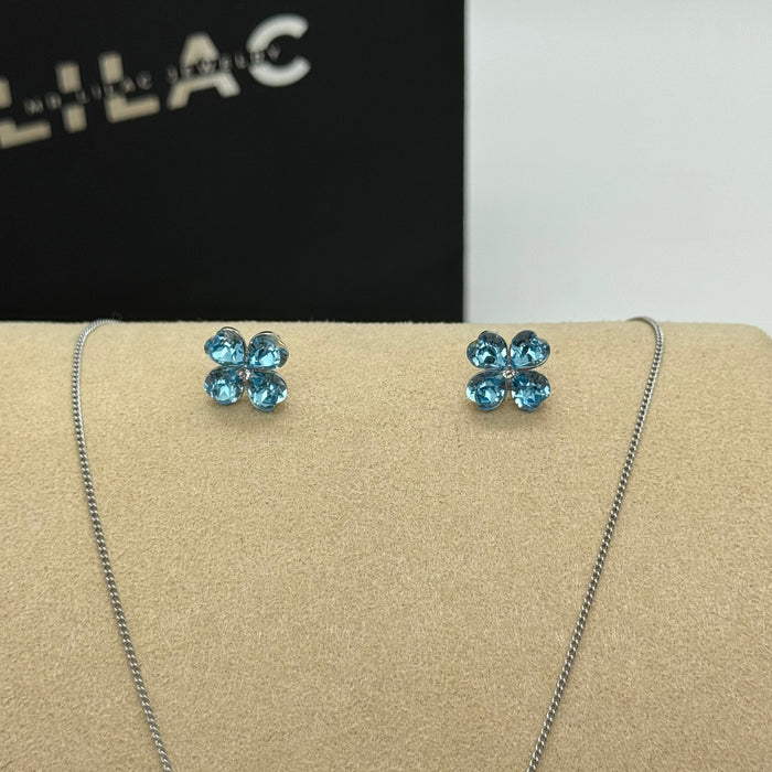 Necklace Matching Earring Set By Swarovski Crystals