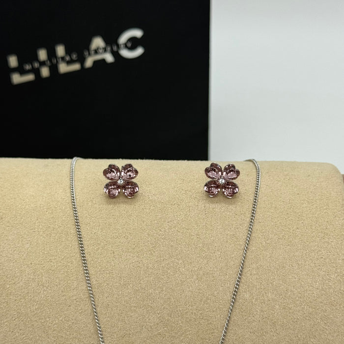 Necklace Matching Earring Set By Swarovski Crystals