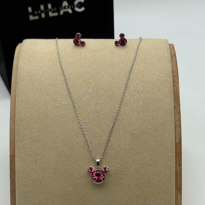 Necklace Matching Earring Set By Swarovski Crystals