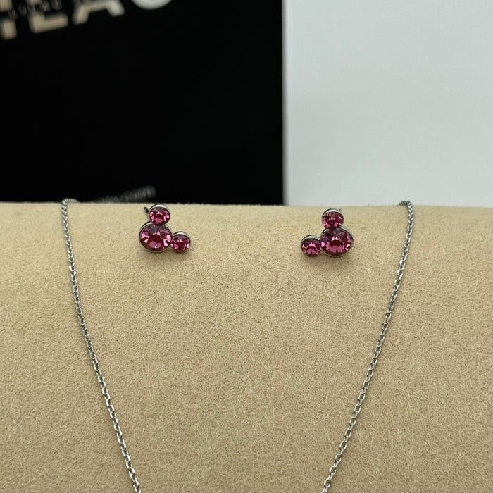 Necklace Matching Earring Set By Swarovski Crystals