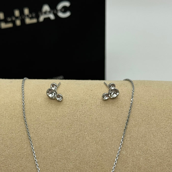 Necklace Matching Earring Set By Swarovski Crystals