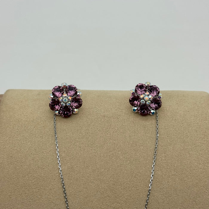 Necklace Matching Earring Set By Swarovski Crystal