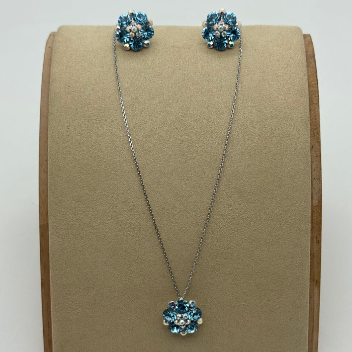 Necklace Matching Earring Set By Swarovski Crystal