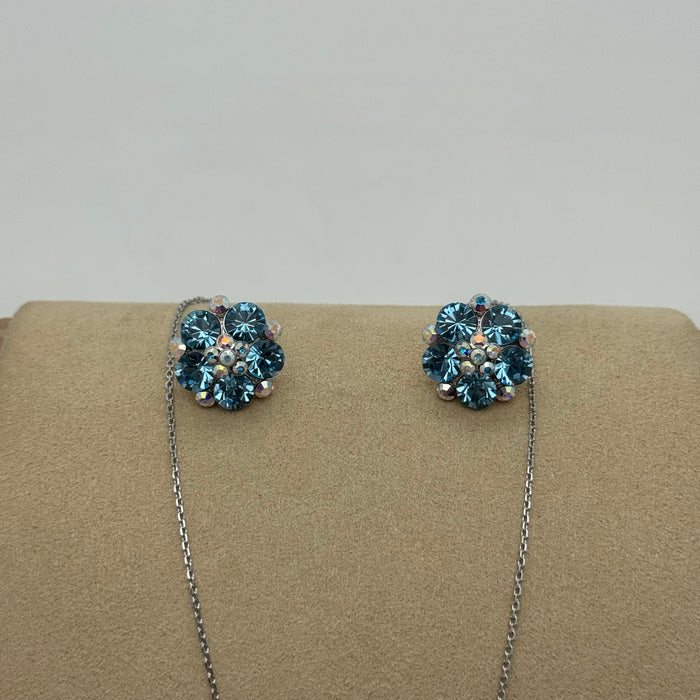 Necklace Matching Earring Set By Swarovski Crystal