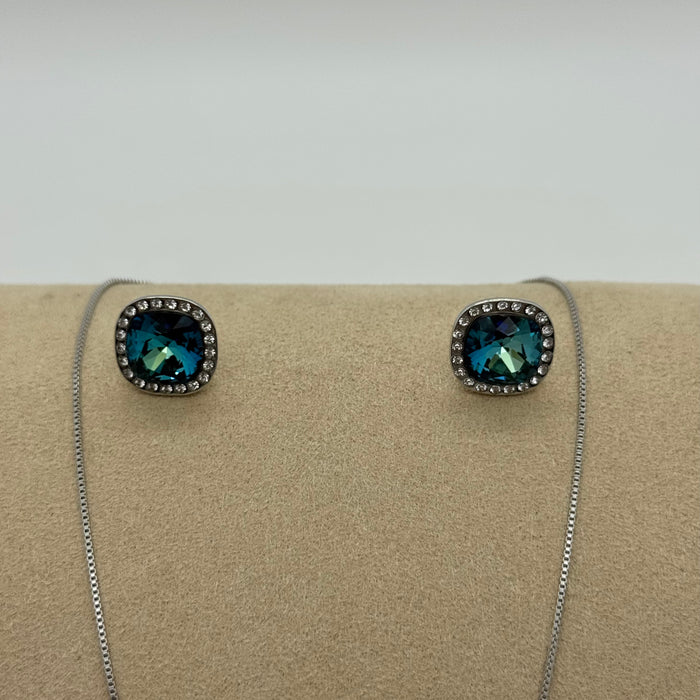 Necklace Matching Earring Set By Swarovski Crystal