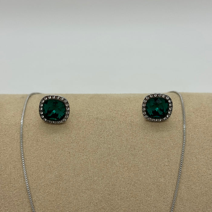 Necklace Matching Earring Set By Swarovski Crystal