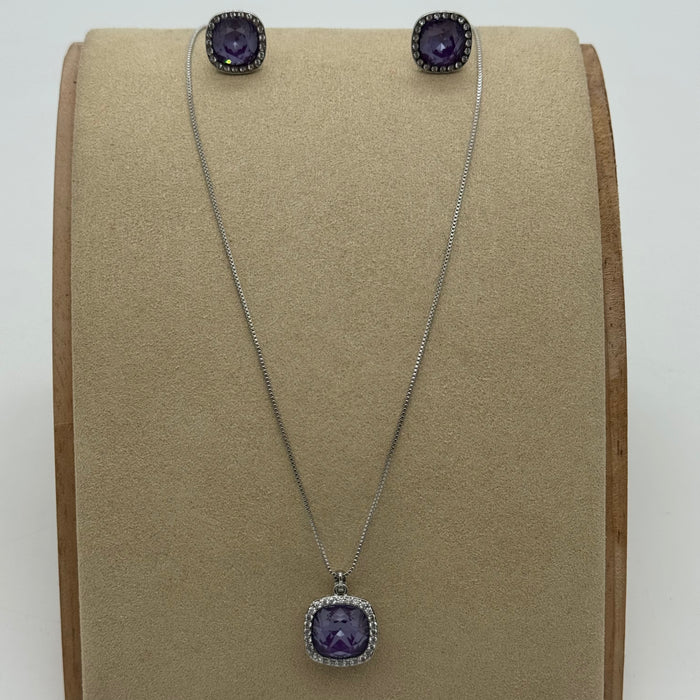 Necklace Matching Earring Set By Swarovski Crystal