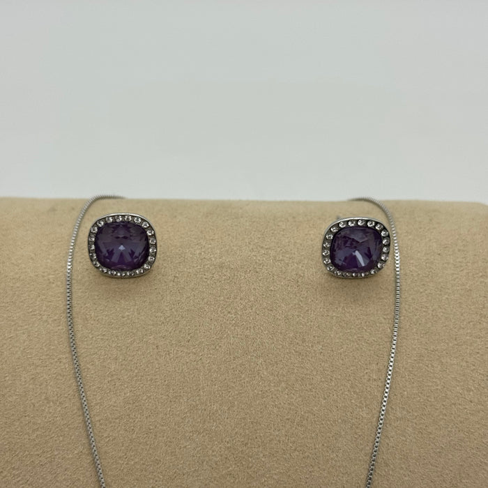 Necklace Matching Earring Set By Swarovski Crystal