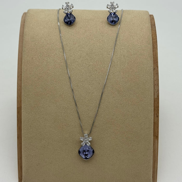 Necklace Matching Earring Set By Swarovski Crystal