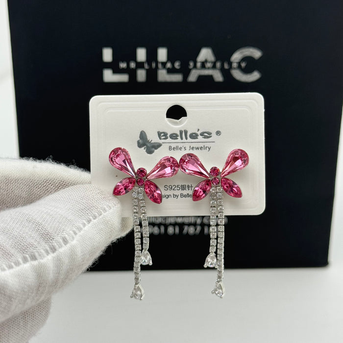 Premium Purple Butterfly Swarovski Crystal Earring