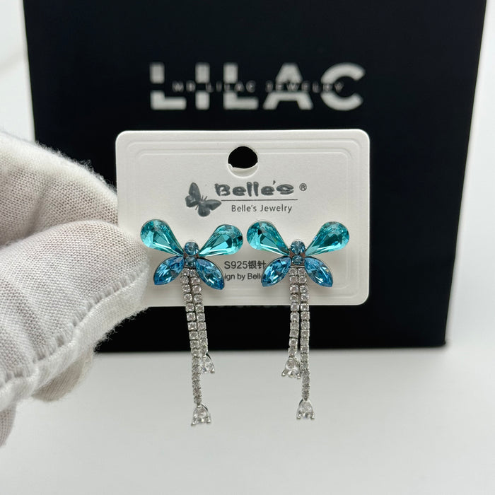 Premium Blue Butterfly Swarovski Crystal Earring