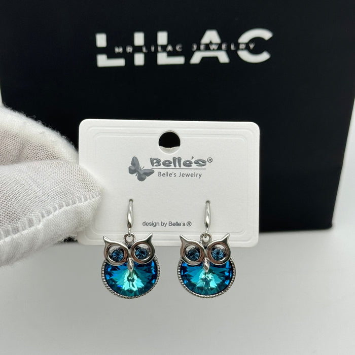 Premium Blue Bird Swarovski Crystal Earring