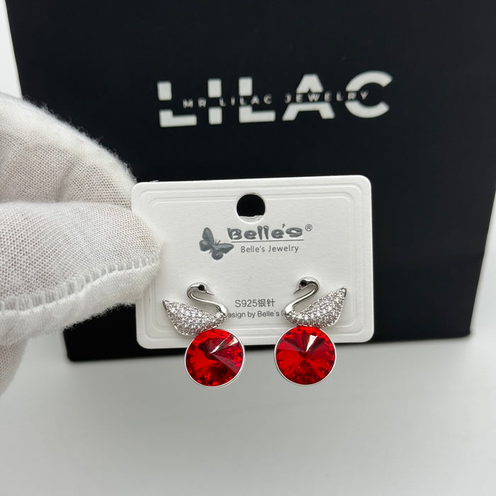 Premium Red Swarovski Crystal Earring
