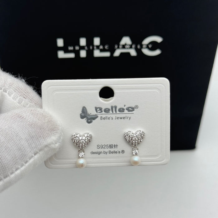 Heart Stress Earring By Swarovski Crystal