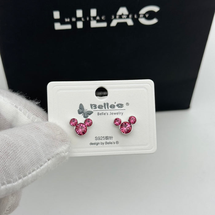 Pink Crystal Earring By Swarovski Crystal
